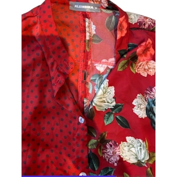 Alembika Top Shirt Oversized Long Sleeve Button Down - Picture 2 of 2